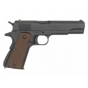 Страйкбольный пистолет Colt 1911, Gas, чёрный, металл (KJW)